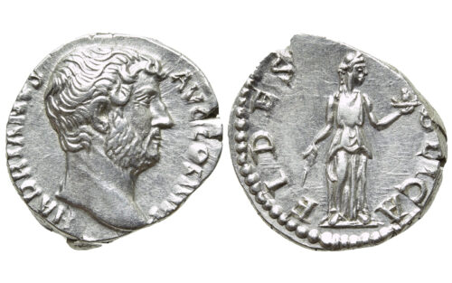 Adriano Denario 136 d.C. Roma EBC