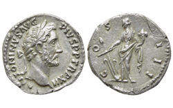Antonino Pío Denario 148-149 d.C. Roma EBC