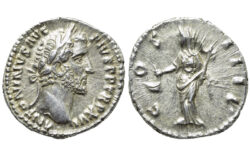 Antonino Pío Denario 152-153 d.C. Roma EBC