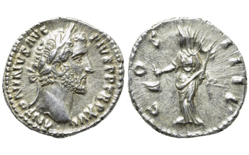 Antonino Pío Denario 152-153 d.C. Roma EBC