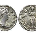 Faustina Denario 141 d.C. Roma EBC
