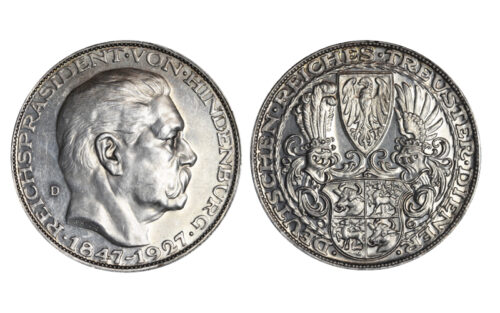 Alemania República de Weimar Medalla 1927 P. Von Hindenburg SC-