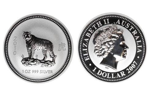 Australia 1 Dólar 2010 Año Lunar Tigre PROOF