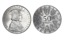 Austria 50 Schilling 1969 450 Aniversario muerte de Maximiliano I SC