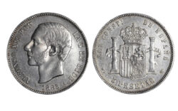 Alfonso XII 5 Pesetas 1883*18-83 MSM MBC+
