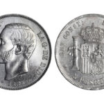 Alfonso XII 5 Pesetas 1885*18-87 MSM Rayitas limp. EBC-SC