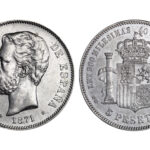Amadeo I (1871-73) 5 Pesetas 1871* 18–74 EBC