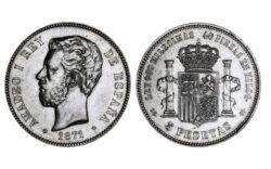 Amadeo I (1871-73) 5 Pesetas 1871* 18–71 limp. EBC