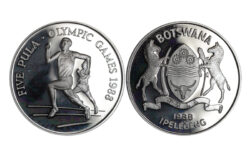 Botswana 5 Pula 1988 Juegos Olímpicos PROOF