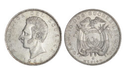 Ecuador 2 Sucres 1944 EBC-