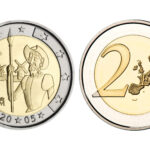 España Cartera 2 Euros y 4 Sellos 2005 IV Centenario de la publicación de "El Ingenioso Hidalgo Don Quijote de la Mancha" SC