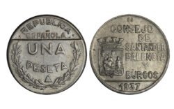 Santander, Palencia y Burgos 1 Peseta 1937 MBC