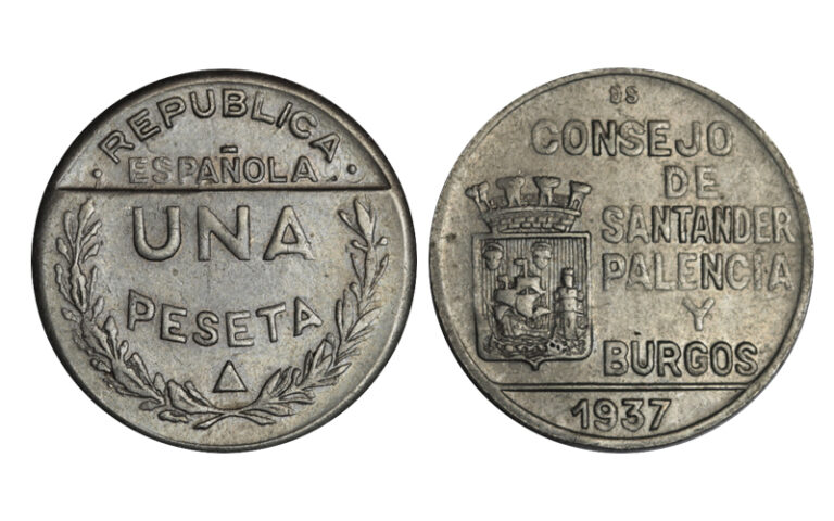 Santander, Palencia y Burgos 1 Peseta 1937 MBC