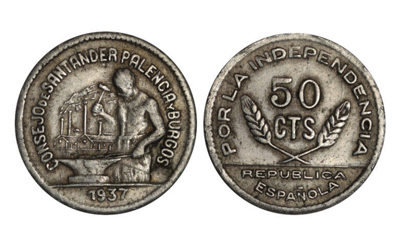 Santander, Palencia y Burgos 50 Céntimos 1937 MBC