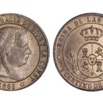 Isabel II 1 Céntimo de Escudo 1866 Barcelona SC