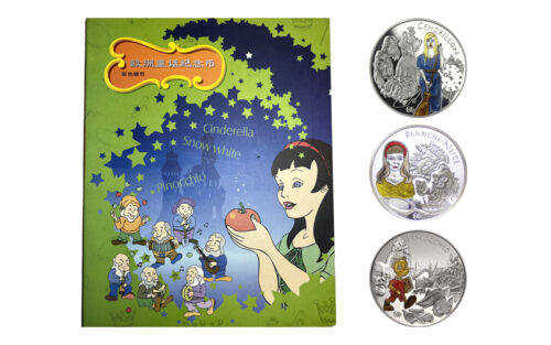 Estuche Cuentos Infantiles De Europa 2002 1 1/2 Euros Cenicienta, Blancanieves y Pinocho PROOF