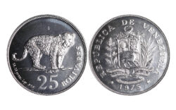 Venezuela 25 Bolívares 1975 Jaguar SC
