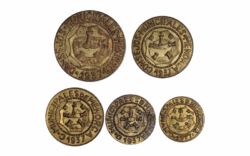 Consejos Municipales de Menorca Serie 5 valores completa 1937 MBC a EBC