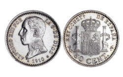 Alfonso XIII 50 Céntimos 1910*1-0 PCV SC