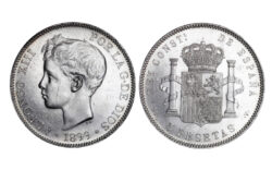 Alfonso XIII 5 Pesetas 1899*18-99 SGV SC-FDC