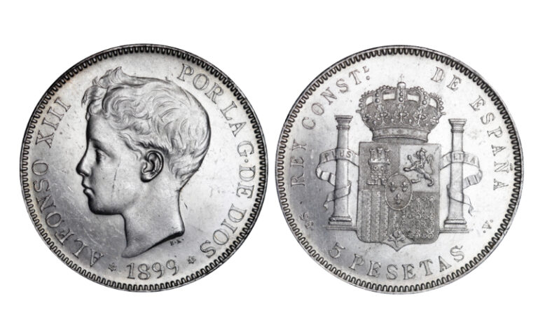 Alfonso XIII 5 Pesetas 1899*18-99 SGV SC-FDC