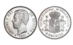 Amadeo I (1871-73) 5 Pesetas 1871*18-71 SC-