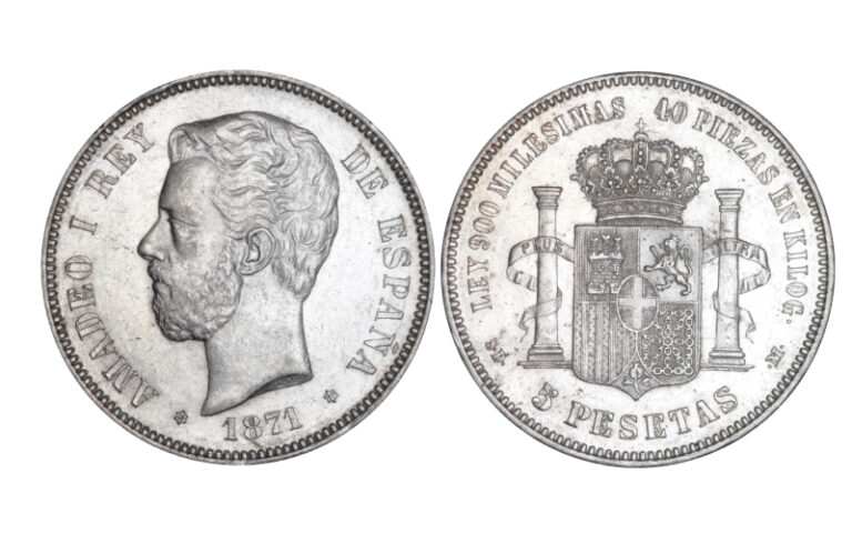 Amadeo I (1871-73) 5 Pesetas 1871*18-71 SC-