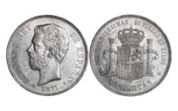 Amadeo I (1871-73) 5 Pesetas 1871*18-74 SC