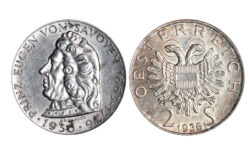 Austria 2 Schillings 1936 200 Aniversario fallecimiento Príncipe Eugenio de Saboya SC