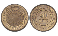 Brasil República 40 Reis 1889 SC