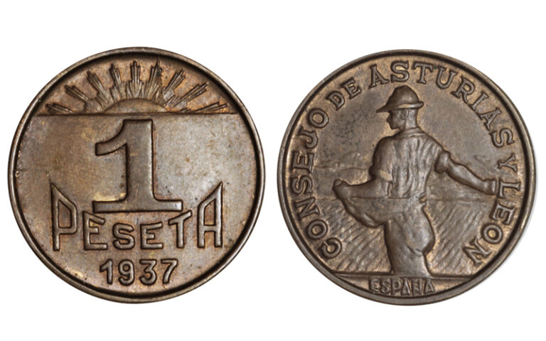 Asturias y León 1 Peseta 1937 MBC+
