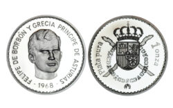 Felipe VI 2 Onzas Plata (por error indica 1oz) 1968 PROOF