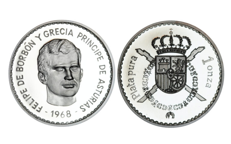 Felipe VI 2 Onzas Plata (por error indica 1oz) 1968 PROOF