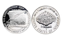 Estados Unidos 1 Dólar 1987 Bicentenario de la Constitución PROOF