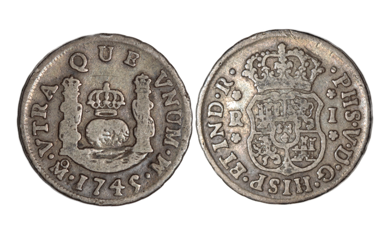 Felipe V 1 Real 1745 México M BC+