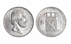 Holanda Willem III 2 1/2 Gulden 1874 SC