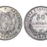 Uruguay 50 Centésimos 1894 MBC-EBC