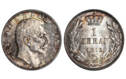 Serbia 1 Dinar 1915 Pedro I SC