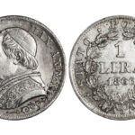 Vaticano Pío IX 1 Lira 1866 EBC