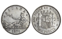 Gobierno Provisional 1 Peseta 1870*18-70 MBC+/EBC-