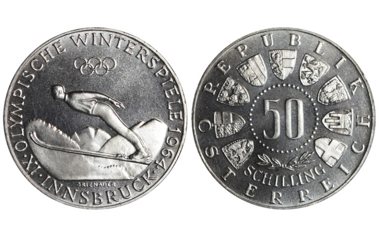 Austria 50 Schilling 1964 Juegos Olímpicos de Invierno Innsbruck PROOF