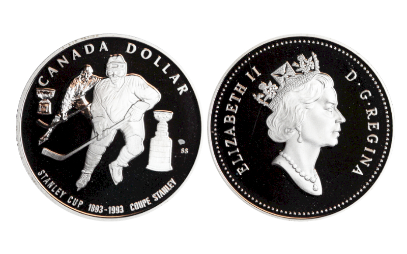 Canadá 1 Dólar 1993 100 Aniversario Copa Stanley PROOF