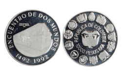 Colombia 10.000 Pesos 1991 Encuentro de Dos Mundos Casa de Moneda Bogotá PROOF