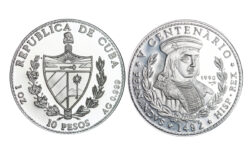 Cuba 10 Pesos 1990 V Centenario Fernando II PROOF
