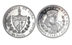 Cuba 50 Pesos (5 Onzas) 1990 V Centenario Fernando II PROOF