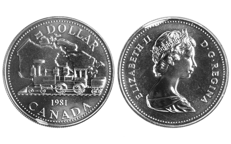 Canadá 1 Dólar 1981 Centenario Ferrocarril transcanadiense SC