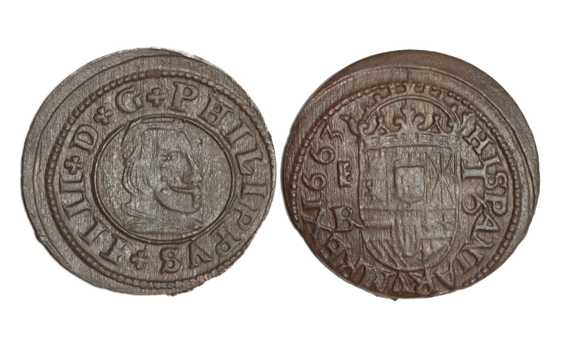 Felipe IV (1621-1665) 16 Maravedís 1663 Segovia EBC