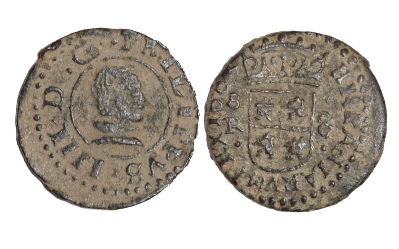 Felipe IV (1621-1665) 8 Maravedís 1664 Sevilla MBC-EBC