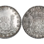 Felipe V 8 Reales 1735 México MF Golpe. agujerito en anv.  MBC+