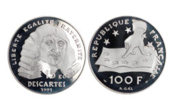 Francia 15 Ecus/ 100 Francos 1991 395 Aniversario nacimiento Descartes PROOF PROOF